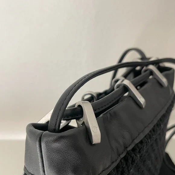 Rag & Bone Crochet Leather Trim Bucket Bag - Picture 6 of 7